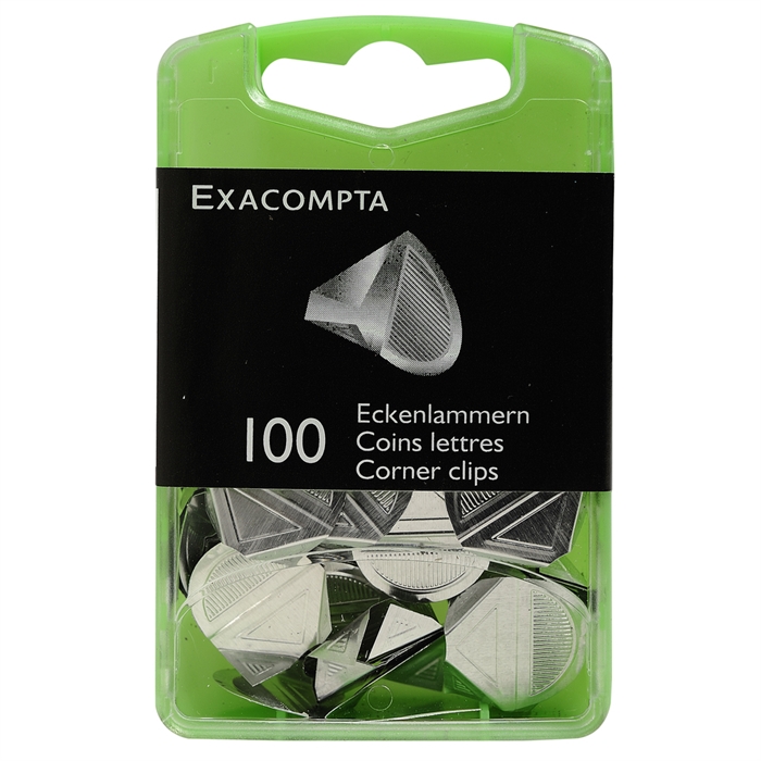 Picture of Box of 100 corner clips-Silver