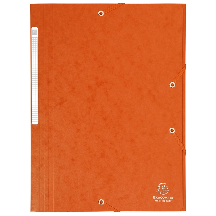 Image de Chemise à élastiques Maxi capacity carte lustrée 425gm²  - A4-Orange