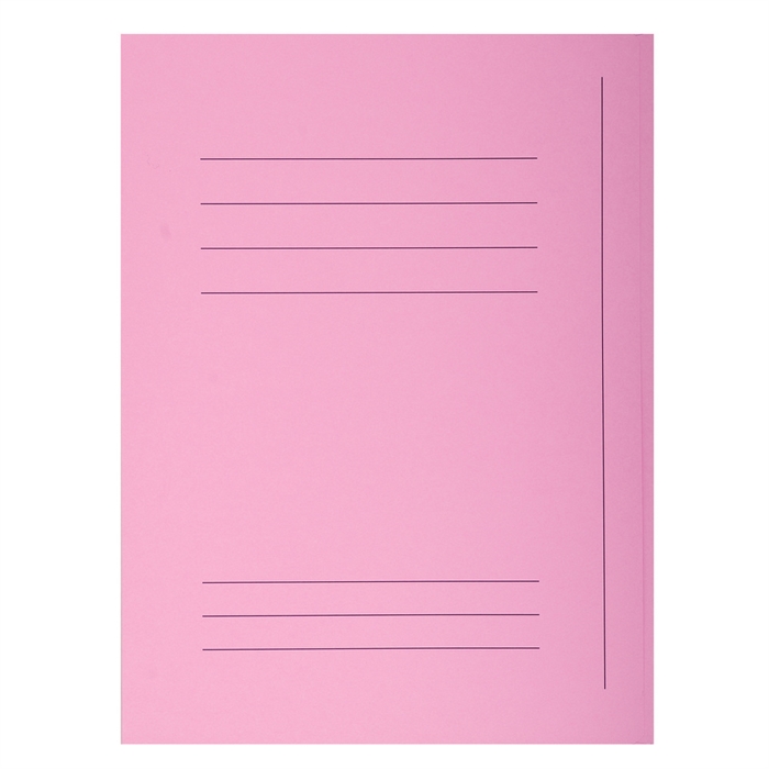 Afbeelding van Pak van 50 dossiermappen met 3 kleppen SUPER 250 - 24x32cm-Roze