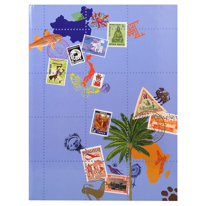 Image de Album de timbres Globe-Trotter 16 pages noires - 22,5x30,5 cm-Visuels assortis