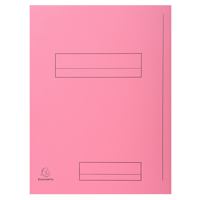 Afbeelding van Pak van 50 bedrukte dossiermappen met 2 kleppen SUPER 250 - 24x32cm-Roze