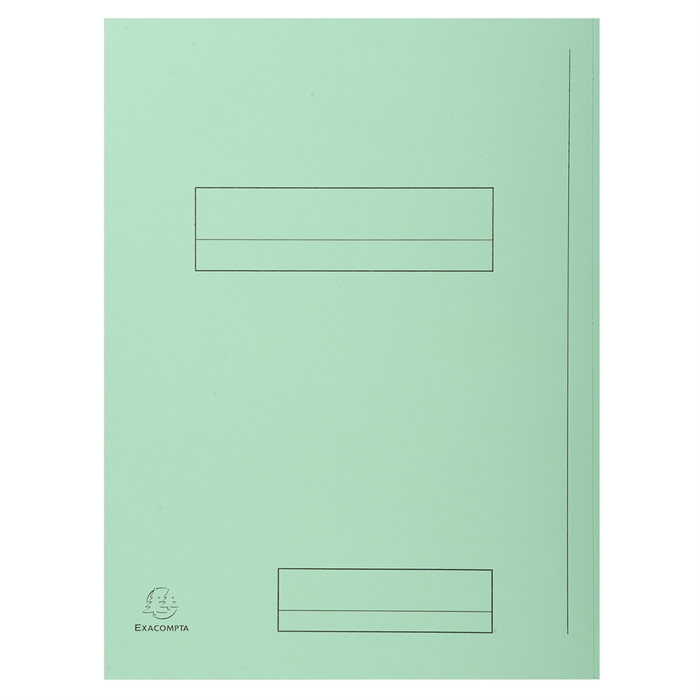 Afbeelding van Pak van 50 bedrukte dossiermappen met 2 kleppen SUPER 250 - 24x32cm-Lichtgroen