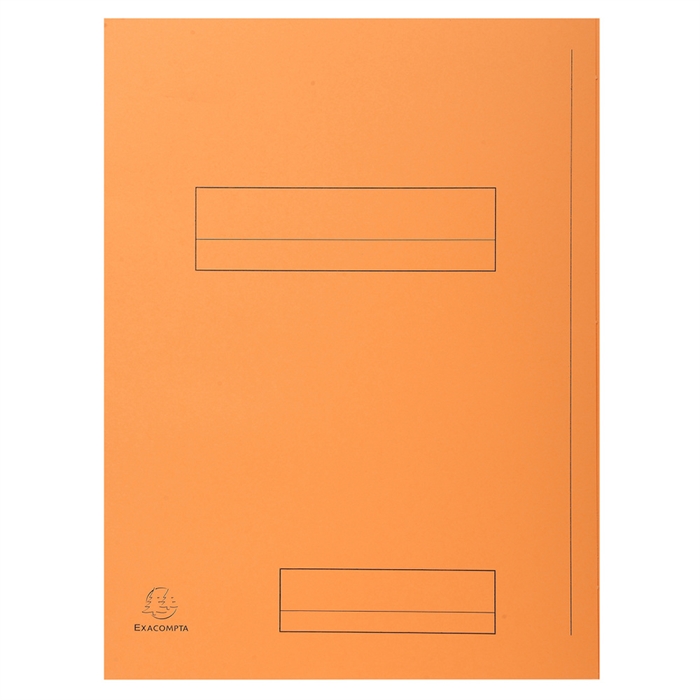 Afbeelding van Pak van 50 bedrukte dossiermappen met 2 kleppen SUPER 250 - 24x32cm-Oranje