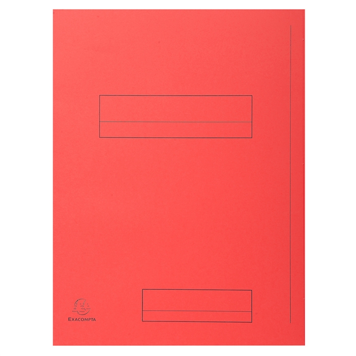 Afbeelding van Pak van 50 bedrukte dossiermappen met 2 kleppen SUPER 250 - 24x32cm-Rood