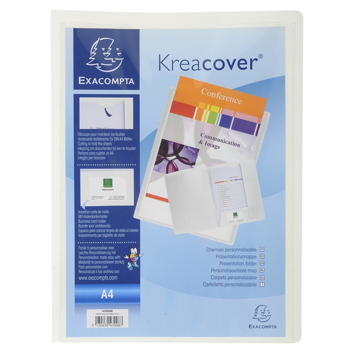 Image de Chemise de présentation PP Souple Krea Cover A4 Blanc