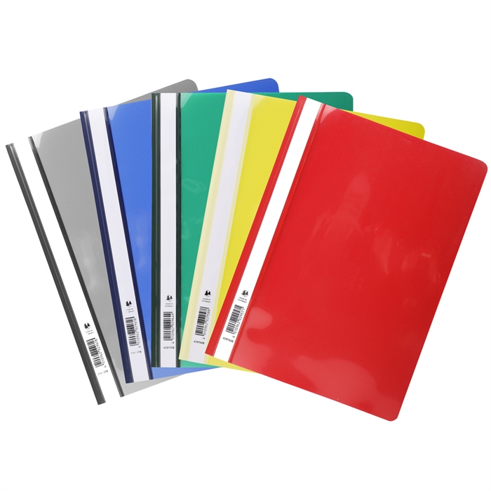 Picture of EXACOMPTA 439725B - PVC presentation transfer file with label strip and protective film, for DIN A4 format, Assorted colours