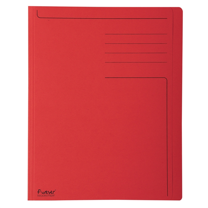 Afbeelding van Bedrukte map met zichtrand Forever - A4 280g/m2 gr - 24x31,5cm-Rood