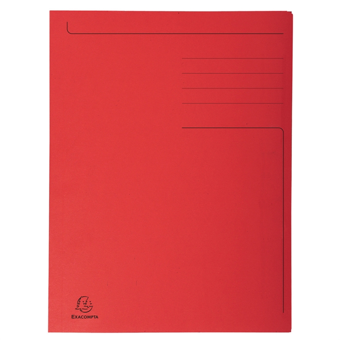 Afbeelding van Bedrukte map 3 kleppen Forever® 280gm²-Rood