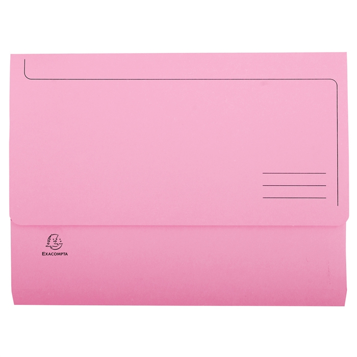 Afbeelding van Pak van 50 pocketmappen SUPER 250 -  24,5x32,5cm-Roze