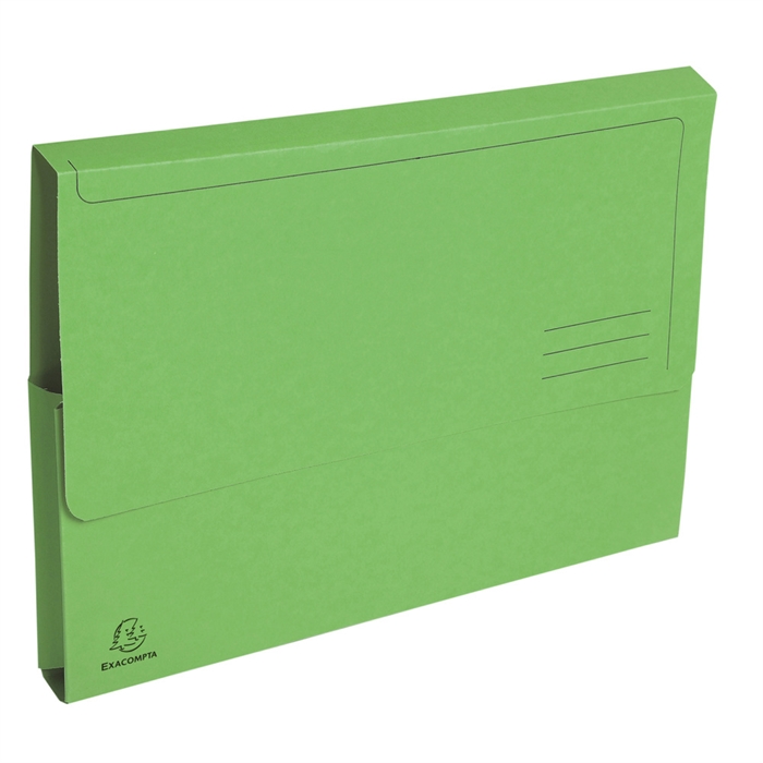 Afbeelding van Pak van 10 pocketmappen in felle kleuren Forever -  24,5x32,5cm-Fel groen