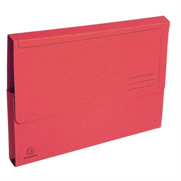 Afbeelding van Pak van 10 pocketmappen in felle kleuren Forever -  24,5x32,5cm-Rood