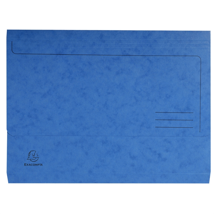 Afbeelding van Pocketmap in glanskarton 265g/m2 - 24,5x32,5cm-Blauw