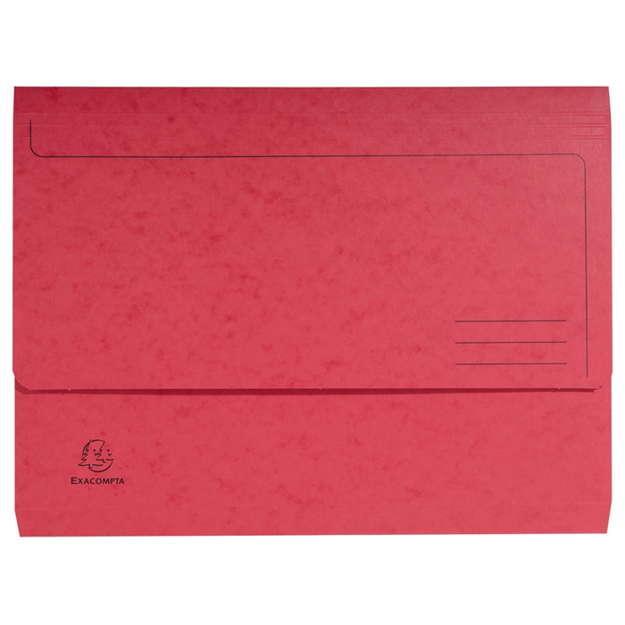 Afbeelding van Pocketmap in glanskarton 265g/m2 - 24,5x32,5cm-Rood