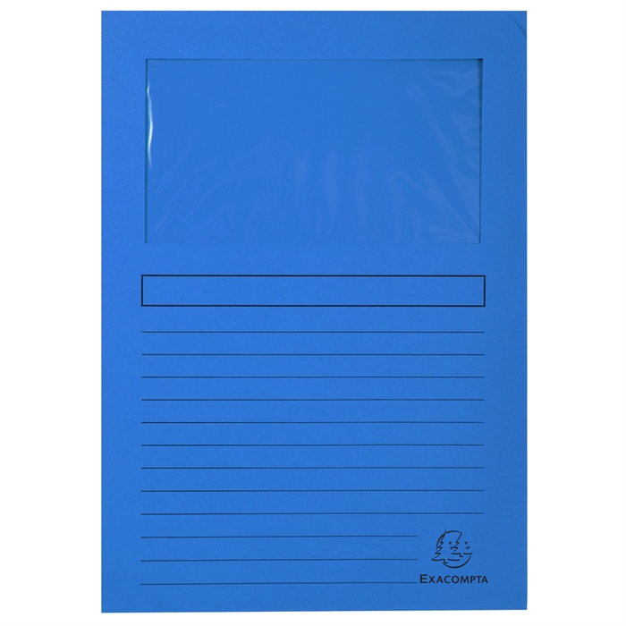 Afbeelding van Pak van 100 venstermappen Forever® 22x31cm-Fel blauw