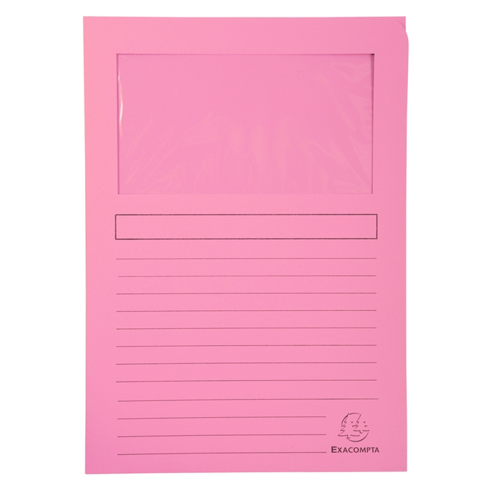 Afbeelding van Pak van 100 venstermappen SUPER 160g/m2 - 22x31cm-Roze