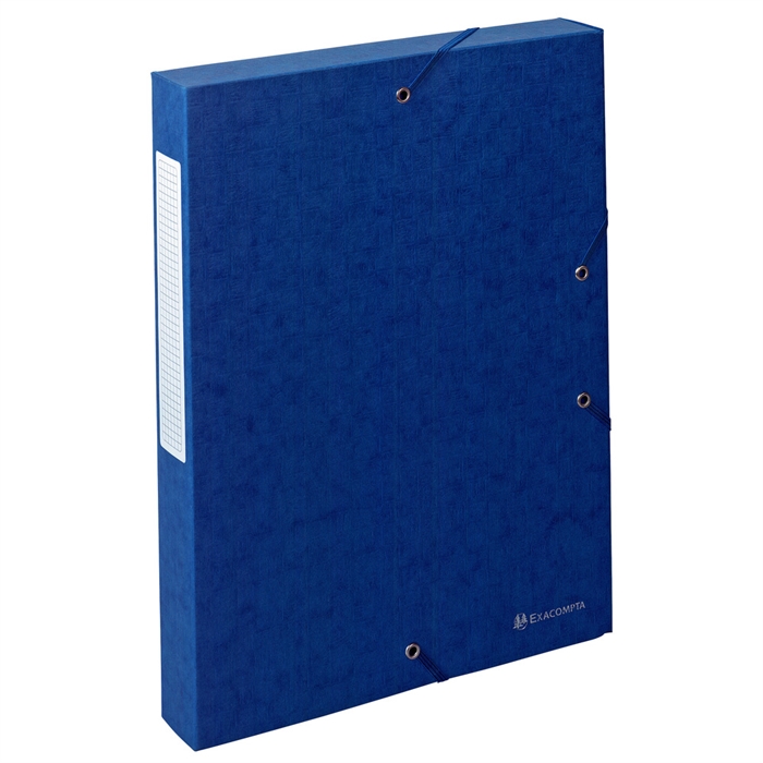 Image de Boite de classement Exabox Dos 40mm Carte lustrée Scotten - A4-Bleu