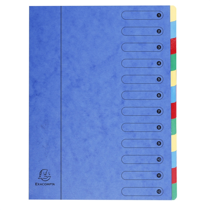 Picture of Multipart file with expanding spine and printed cover - 12 sections - A4 size-Blue