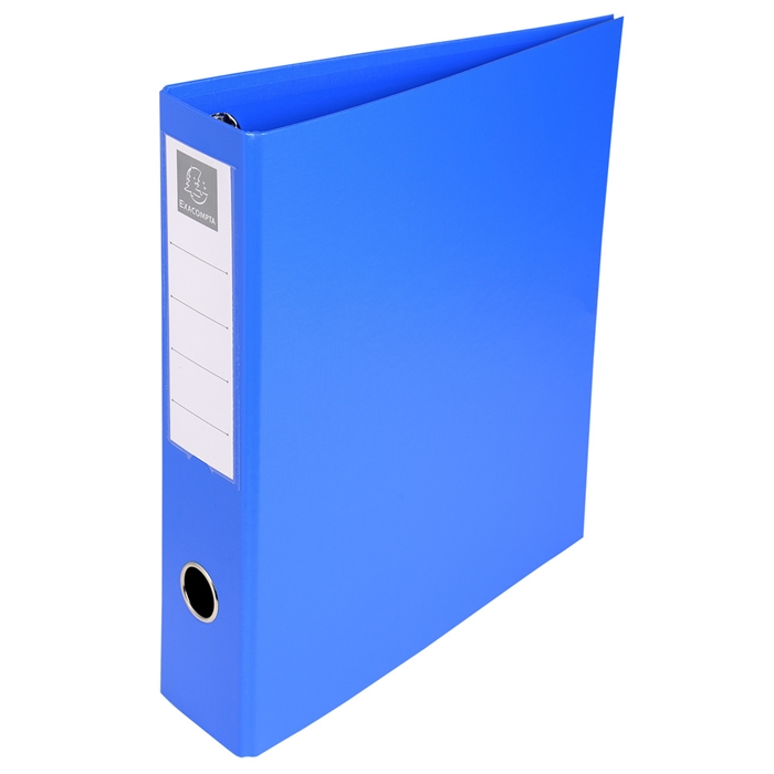 Image de Classeur rembordé PVC 4 anneaux en D de 50mm en 3ème de couverture - A4 maxi-Bleu