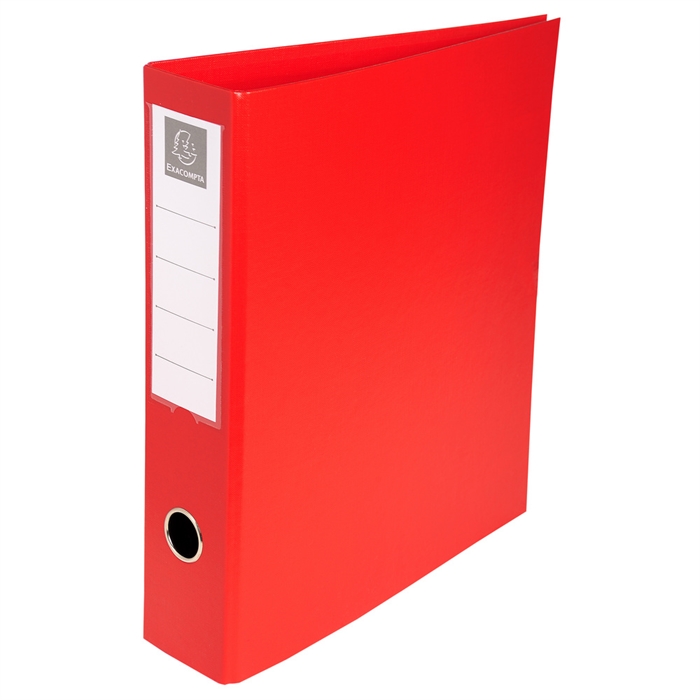 Image de Classeur rembordé PVC 4 anneaux en D de 50mm en 3ème de couverture - A4 maxi-Rouge