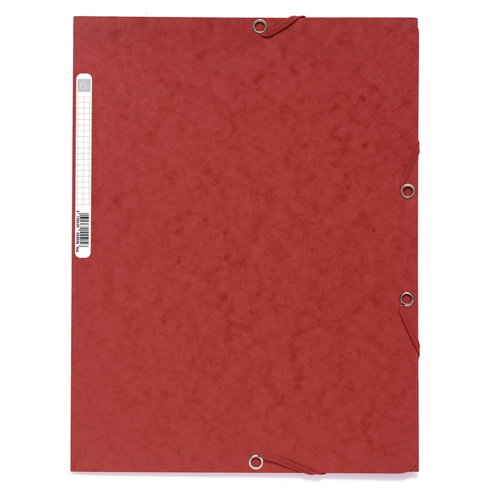 Afbeelding van Elastomap 3 kleppen glanskarton 400g/m2 - A4-Rood