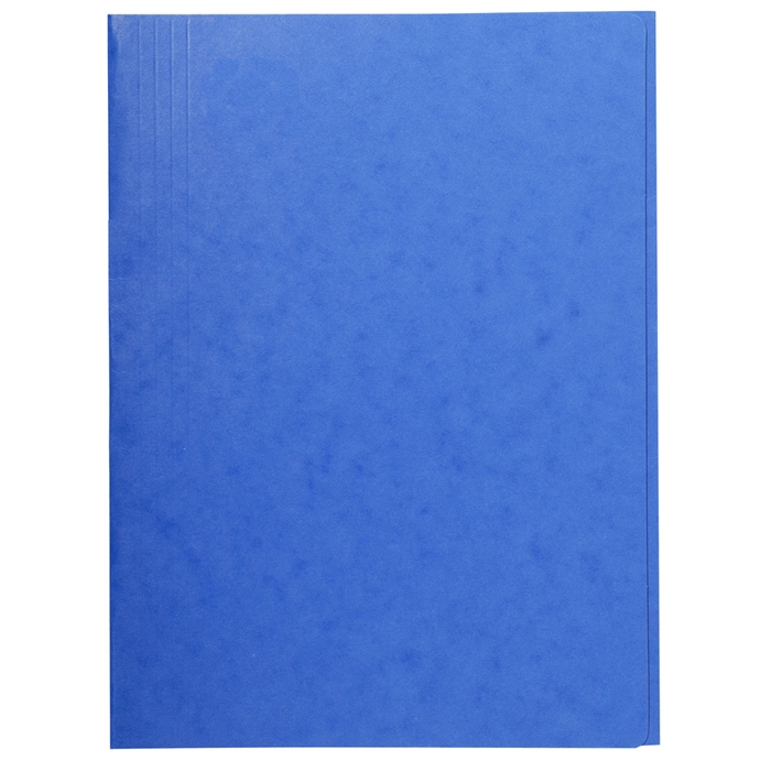 Afbeelding van Eenvoudige  map zonder elastiek met 3 kleppen glanskarton 400gm² ® - A4-Blauw