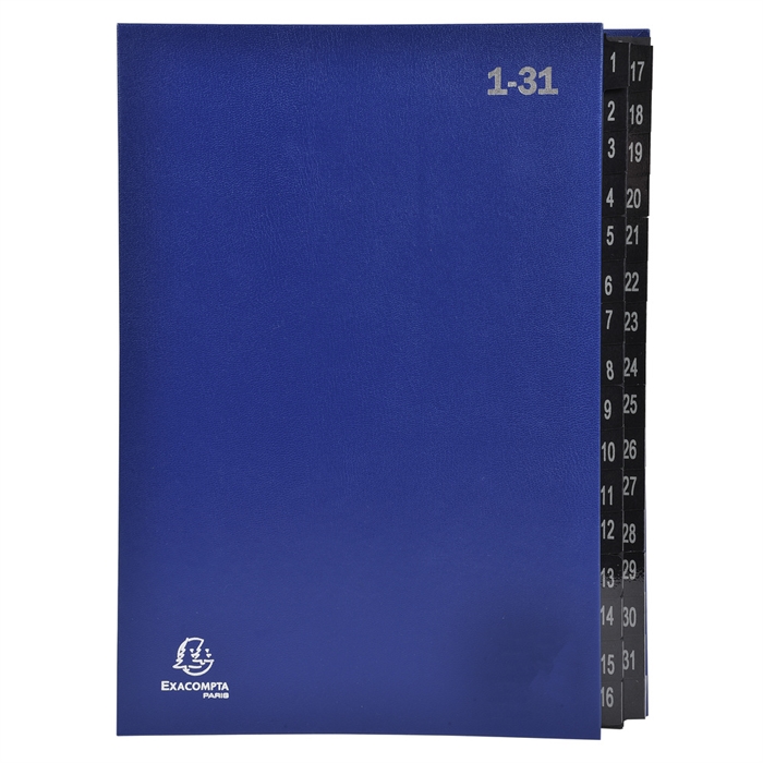 Picture of Eco multipart file Ordonator with rigid cover - 32 numerical sections - 24x34cm-Blue