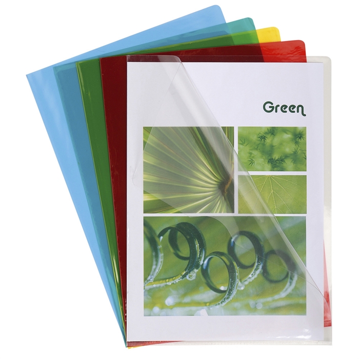 Picture of Pack of 10 cut flush folders Premium PVC 13 microns - A4-Assorted colours