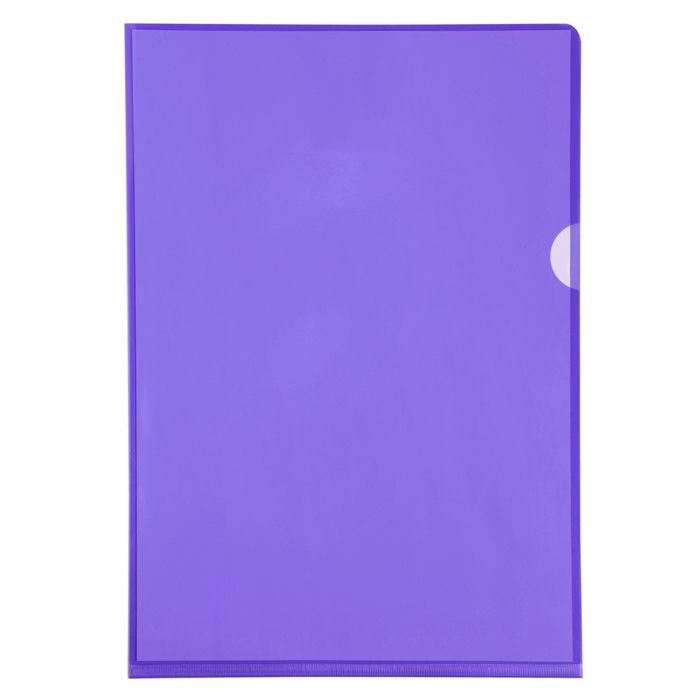 Afbeelding van Zak van 10 L mappen gladde PVC  - sterke kwaliteit 13/100e - A4-Purper