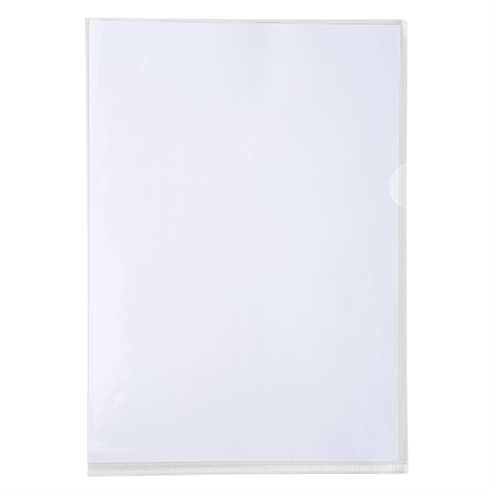 Picture of Pack of 10 cut flush folders Premium PVC 13 microns - A4-Crystal