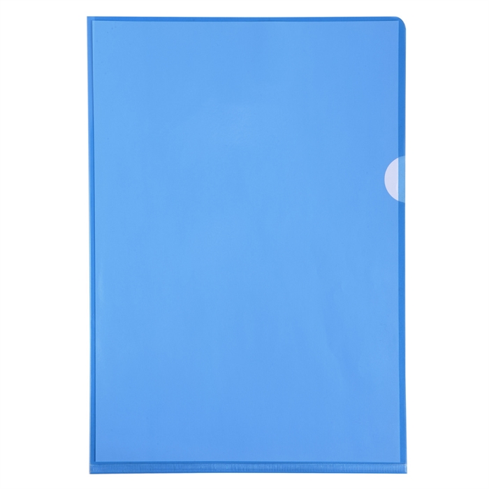 Picture of Box of 100 cut flush folders premium PVC 13 micron - A4-Blue