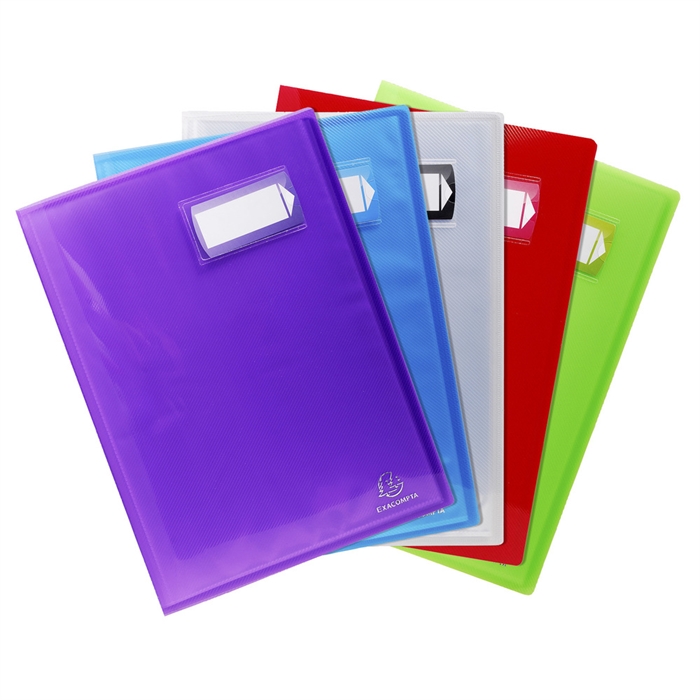 Picture of Display book semi-rigid polypropylene Crystal Colours 20 pockets - A4 size-Ass. col. translucent