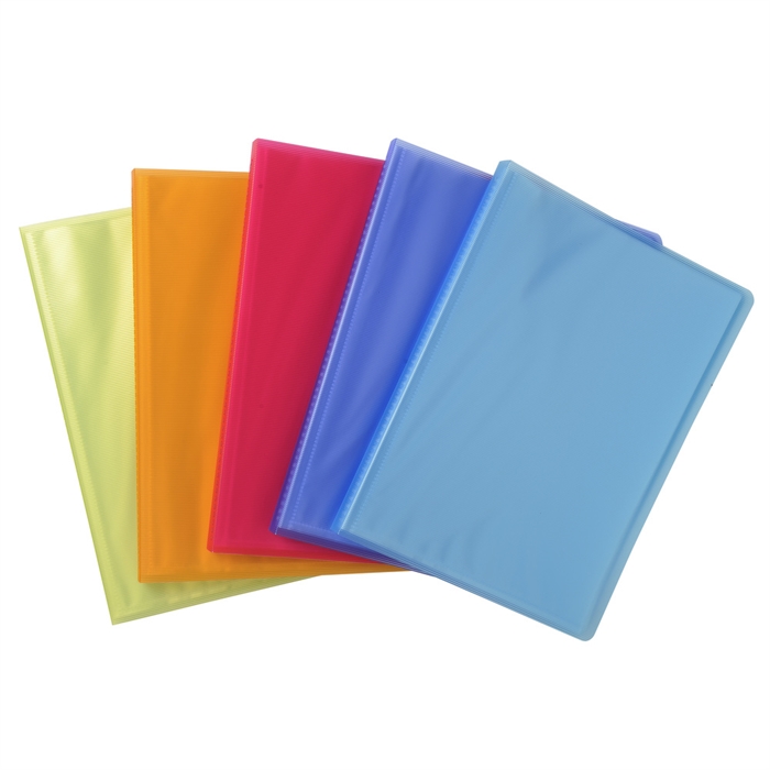 Picture of Display book rigid polypropylene Linicolor 20 pockets - A4-Assorted colours