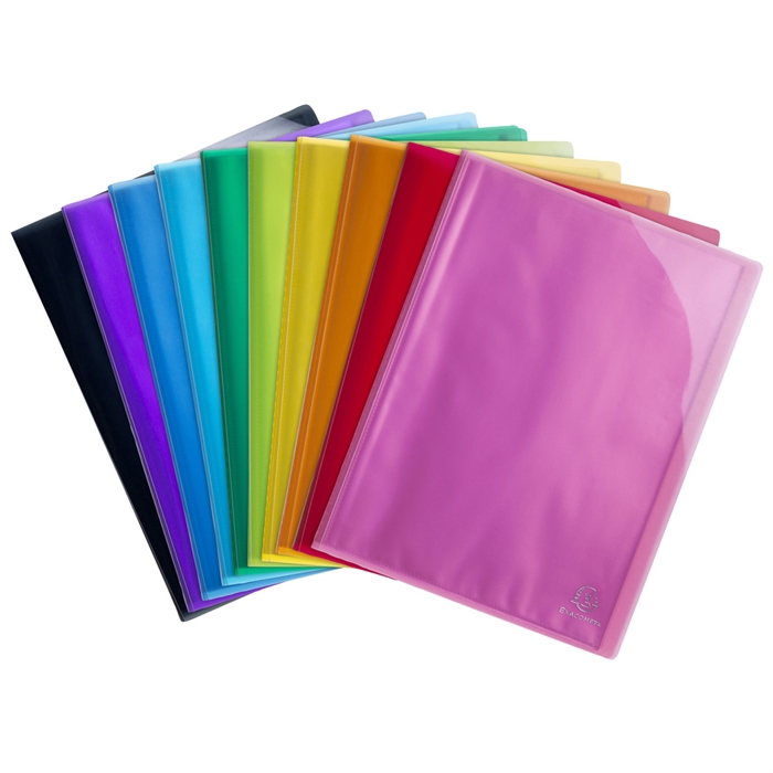 Picture of Display Book semi rigid polypropylene IDERAMA 20 pockets - A4-Assorted colours