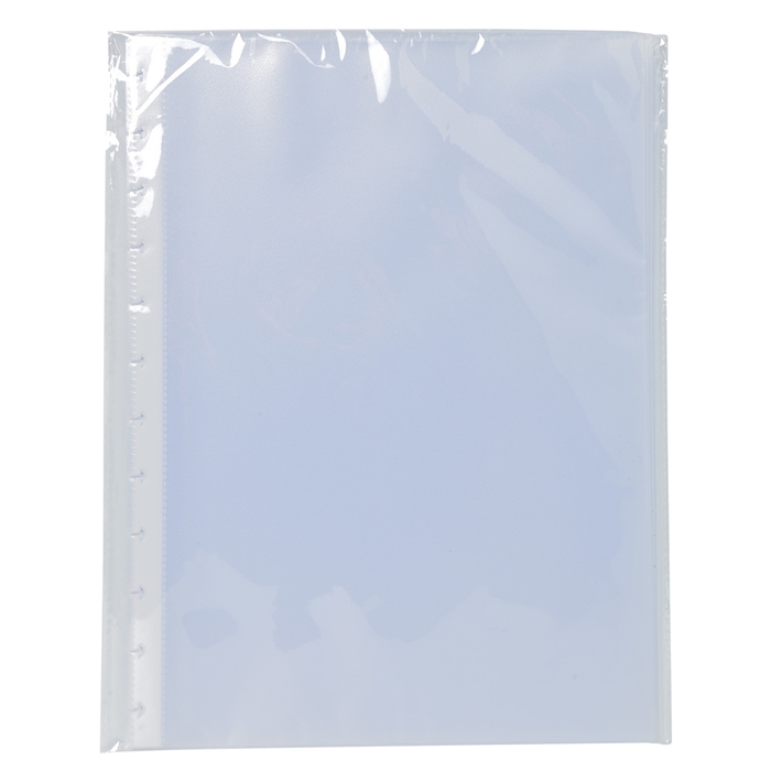 Picture of Pack of 10 grained polypropylene pockets for removable display book.-Translucent