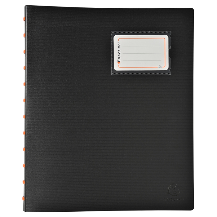 Picture of EXACOMPTA 86234E - Display book with rings and 20 removable cristal pockets, PP, for DIN A4, Exactive®, Black