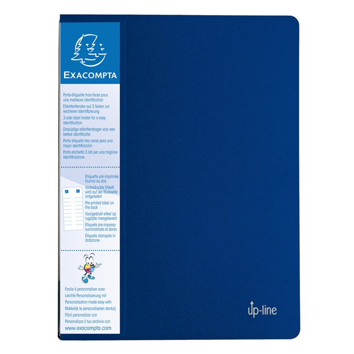 Picture of Display book with label holder Up line polypropylene 0,8mm opaque 10 pockets - A4-Blue