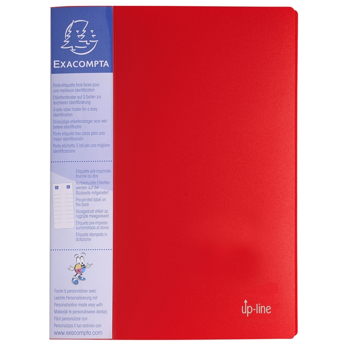 Picture of Display book with label holder Up line polypropylene 0,8mm opaque 10 pockets - A4-Red