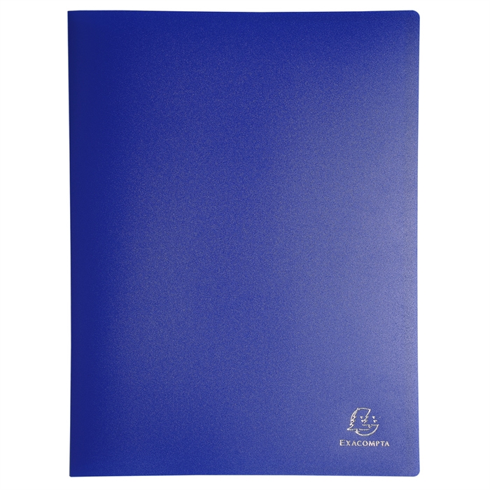 Picture of Display book opaque polypropylene - 20 clear crystal pockets - A4-Assorted colours