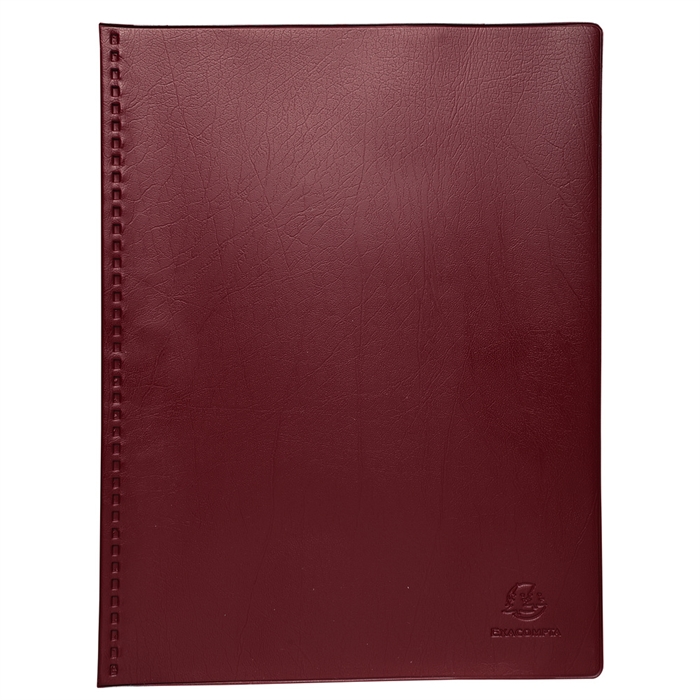 Picture of Display book PVC Vega - opaque - 20 pockets - A4-Burgundy