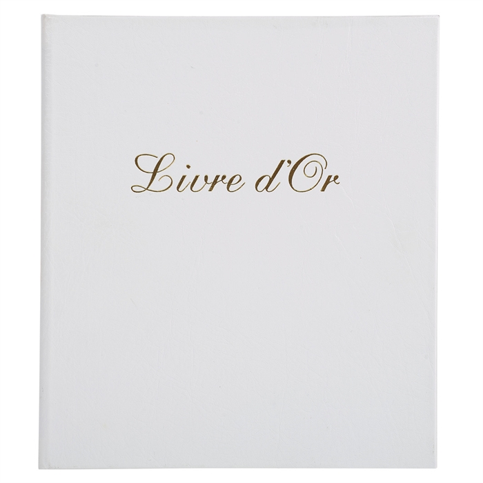 Picture of Guest book imitation leather with title - protrait 19x21cm-Assorted colours