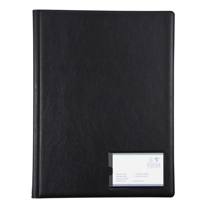 Picture of Goldline A4 display book semi rigid cover 12 pocket-Black