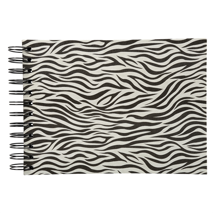 Picture of Spiral photo album 50 black pages Zebra - 23x16cm Ivory