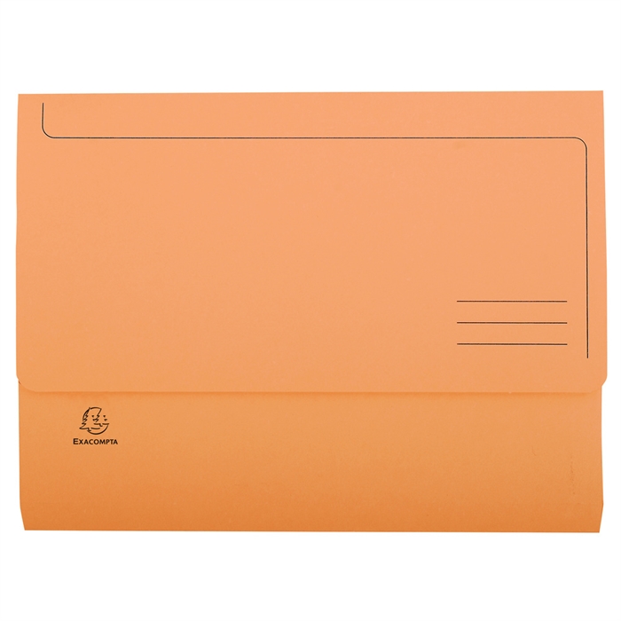 Afbeelding van Pak van 50 pocketmappen SUPER 250 -  24,5x32,5cm Oranje