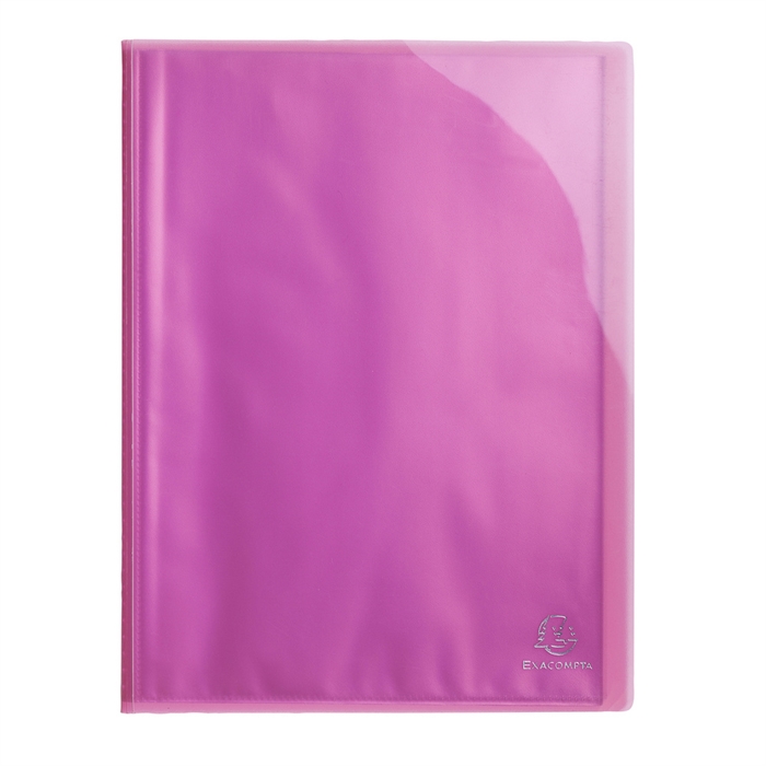 Picture of Document protection in semi rigid polypropylene IDERAMA PP 60 views - A4 Pink