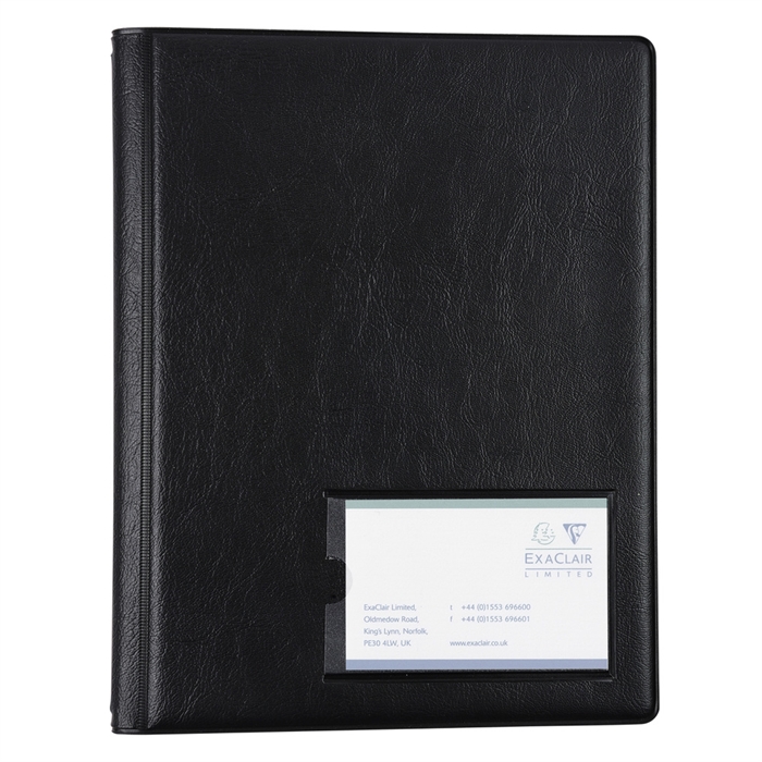 Picture of Guildhall display book with  rigid cover 24 pockets - A5 size Black