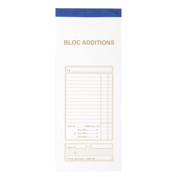 Picture of Bill note pad 9,6x23cm 50 duplicate sheets 