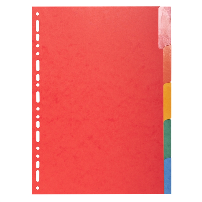 Picture of Dividers with reinforced tabs - 225gsm genuine premium pressboard - 5 parts 