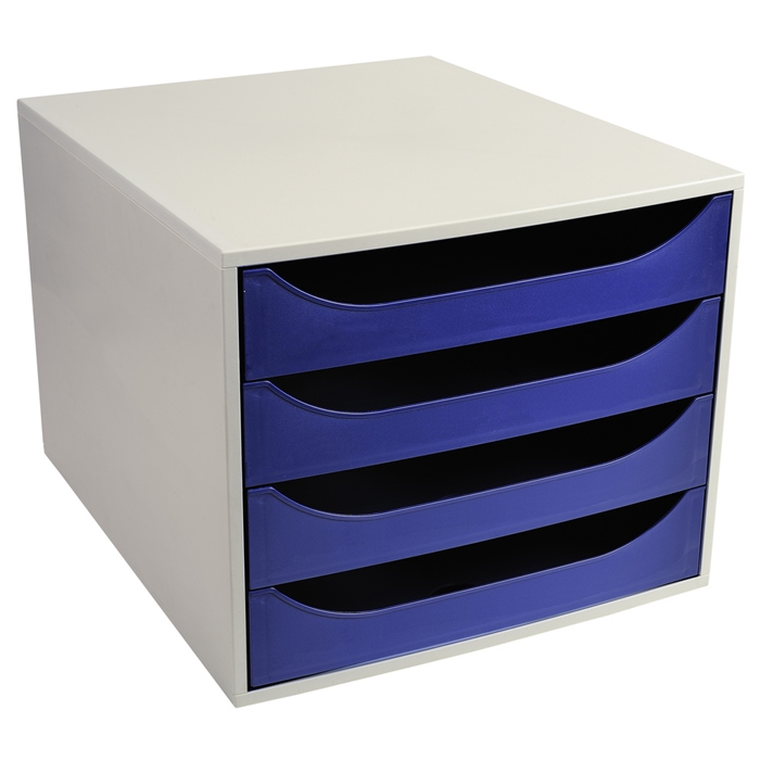 Picture of ECOBOX Drawer set 4dr. Office night blue 