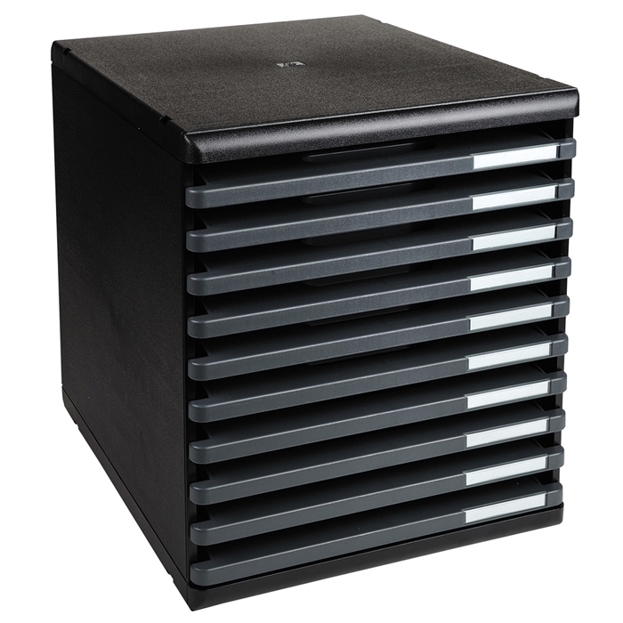 Picture of MODULO A4 10 open drawers ECOblack Black 