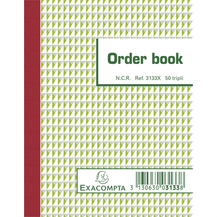 Afbeelding van Orderbook gelijnd 13,5x10,5cm 50 blad doorschrijfpapier tripli 